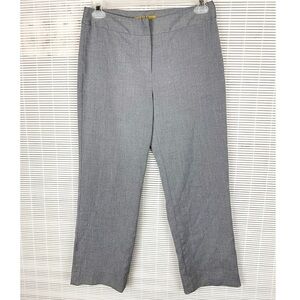 Alex Marie heather gray flat front straight leg dress pants work office Sz 6